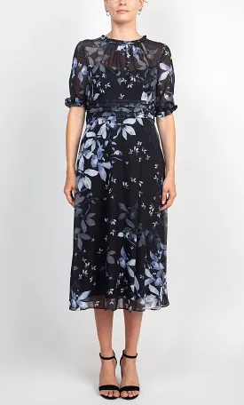 Adrianna Papell AP1D104584 - Floral Printed Modest Casual Dress