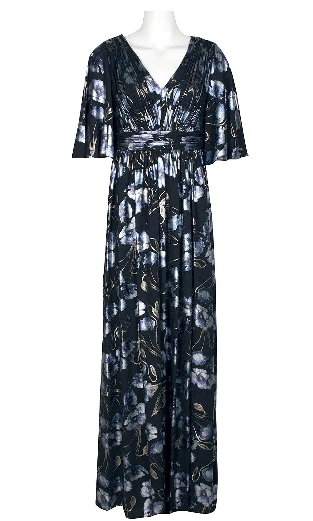 Adrianna Papell AP1E208812 - Metallic Floral Print Dress