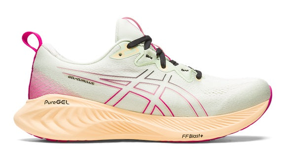 Asics Gel Cumulus 25 (B Width) - Whisper Green/Pink Rave (Womens)