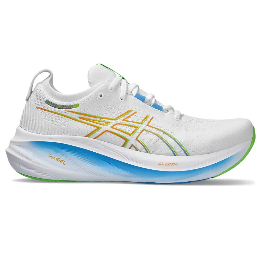 ASICS Men's Gel-Nimbus 26 Running Shoe (White/Waterscape)