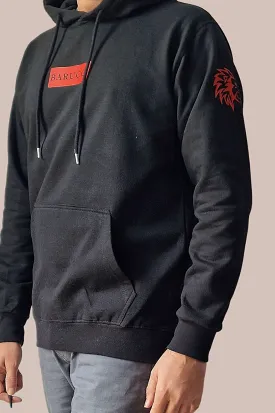 Barucci Joe Black Cotton-Blend Hoodie With Red Logo