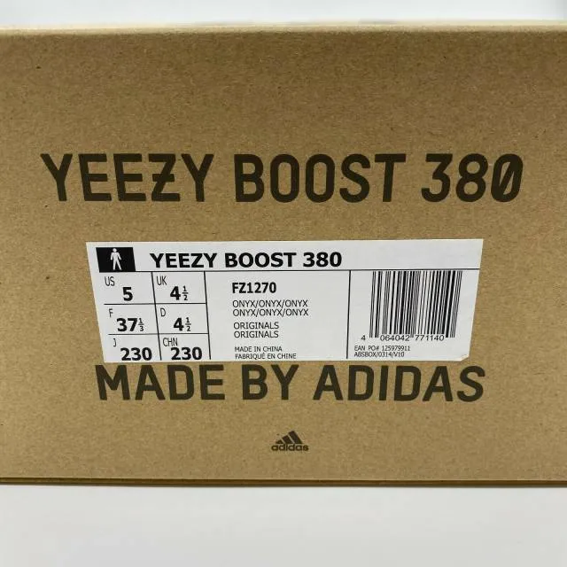 Brand New Adidas Yeezy Boost 380 "Onyx" Size 5 Deadstock...