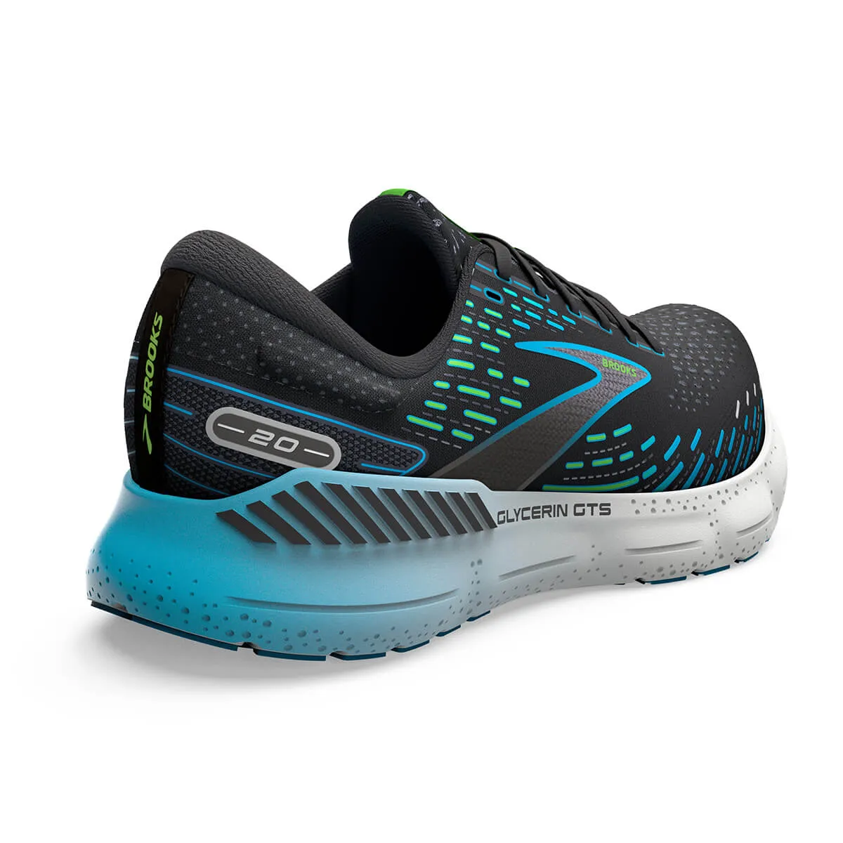 Brooks Glycerin GTS 20 Mens | Black/hawaiian Ocean/green