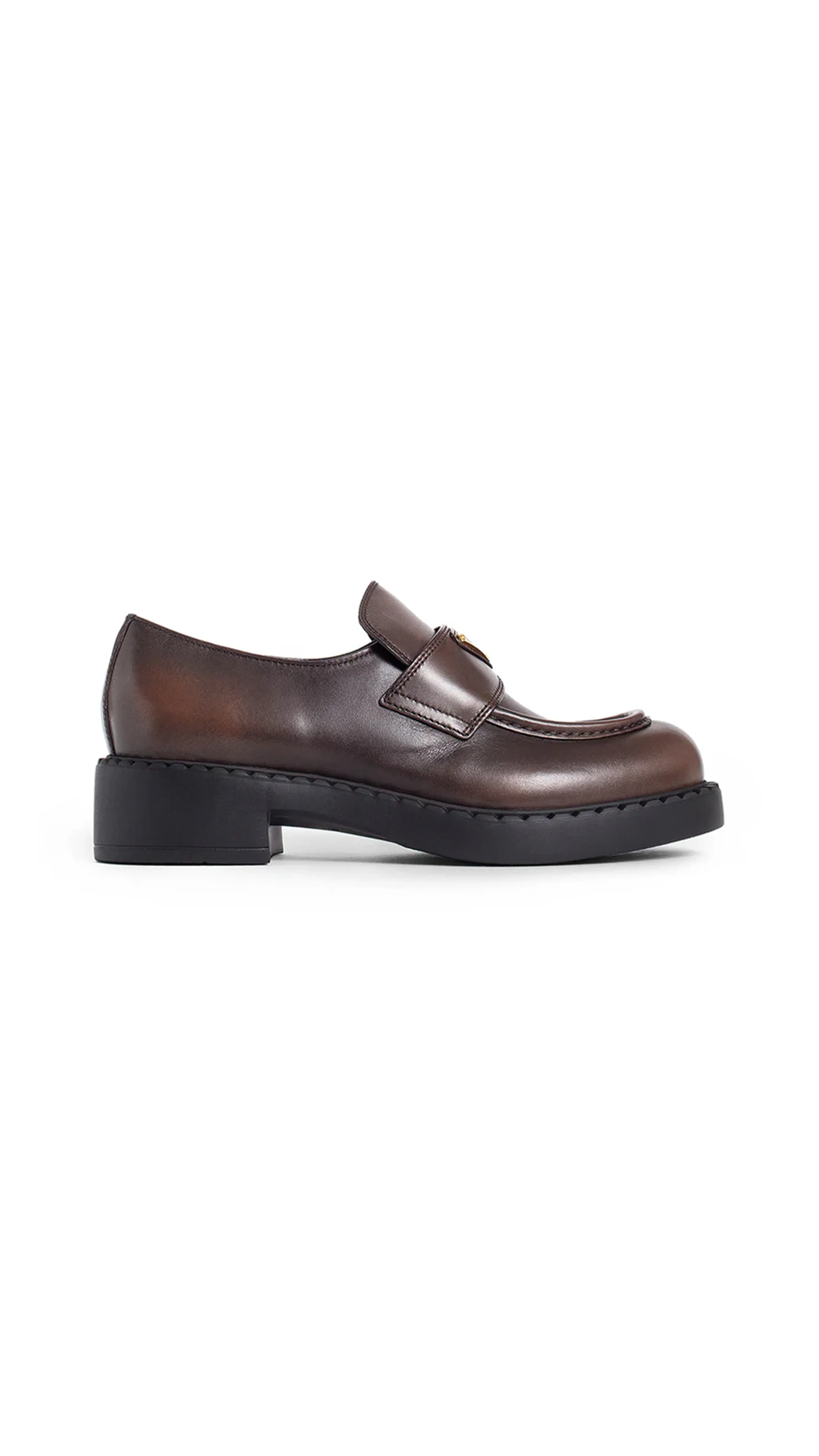 Chocolate Brushed Leather Loafers