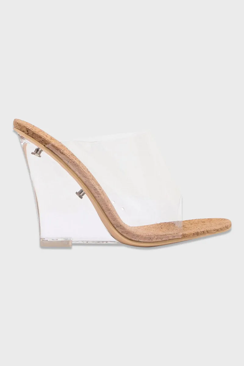 Clear Wedge Sandals