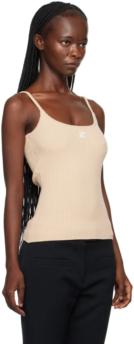 Courreges  |Casual Style Plain Logo Tanks & Camisoles