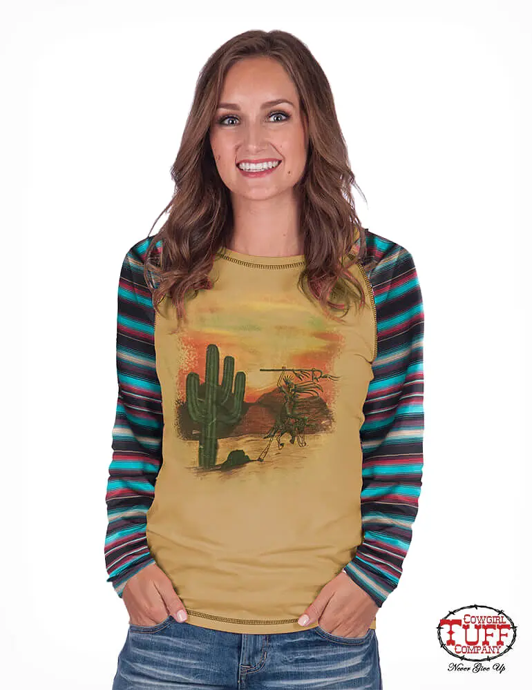 Cowgirl Tuff - Desert Print Tee