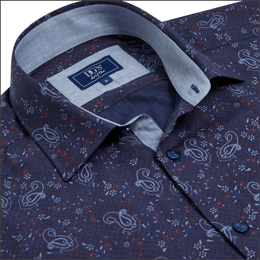 Drifter Geneva  Navy Wine Pattern