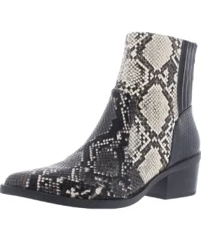 DV By Dolce Vita Zada Womens Faux Leather Snake Print Booties