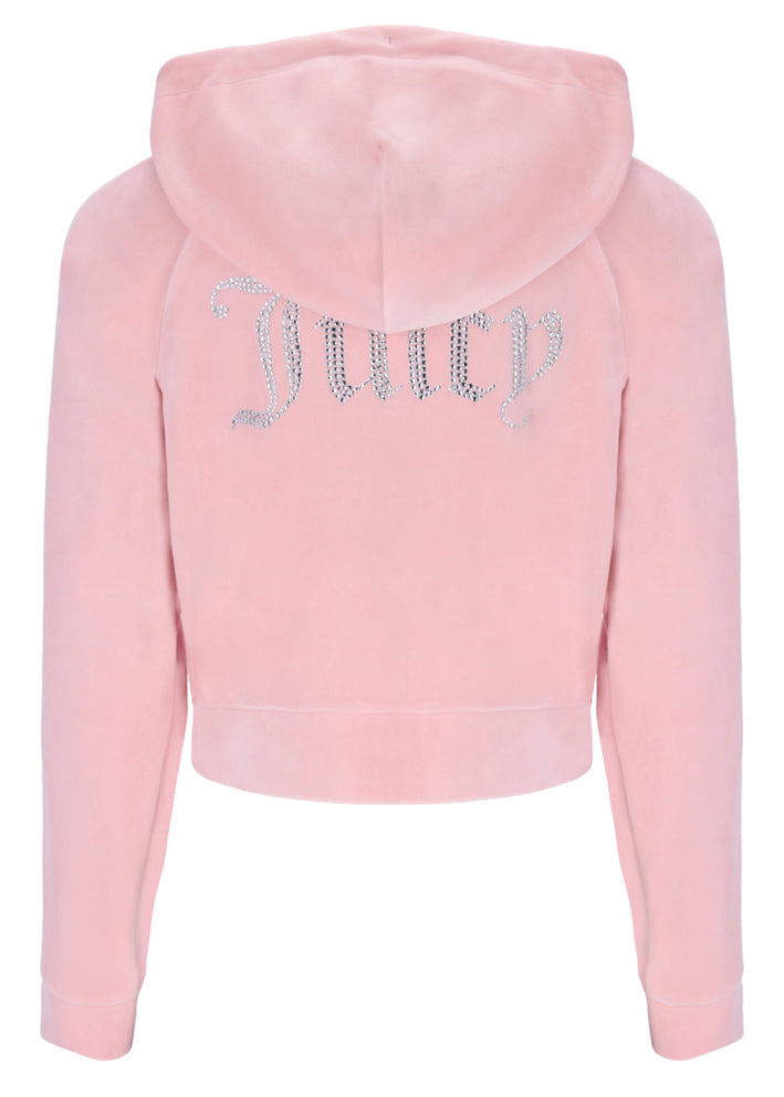 Juicy Couture Madison Contrast Velour Hoodie - Almond Blossom