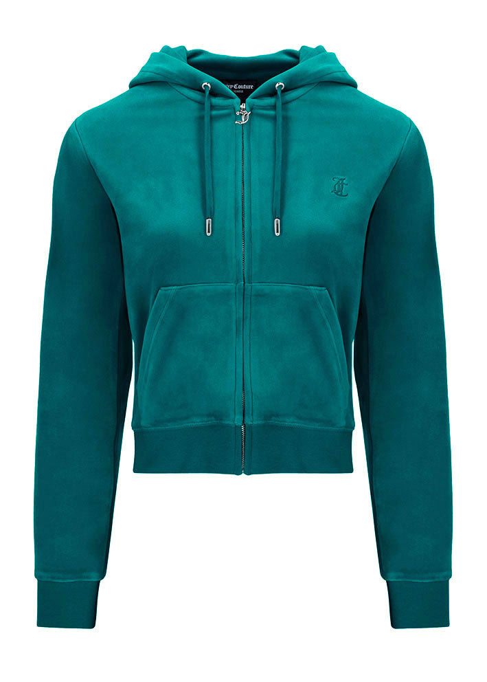 Juicy Couture Robertson Classic Velour Hoodie - Deep Lagoon