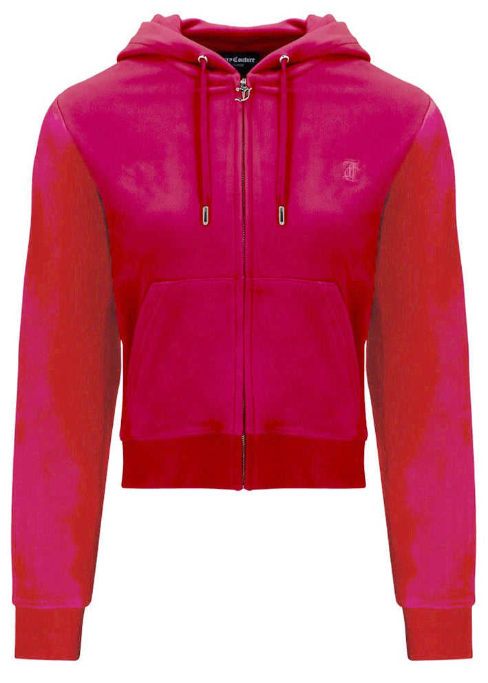 Juicy Couture Robertson Classic Velour Hoodie - raspberry sorbet