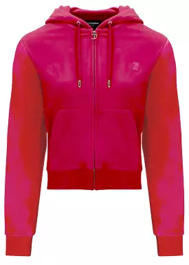 Juicy Couture Robertson Classic Velour Hoodie - raspberry sorbet