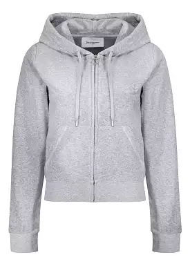 Juicy Couture Robertson Classic Velour Hoodie - Silver Marl