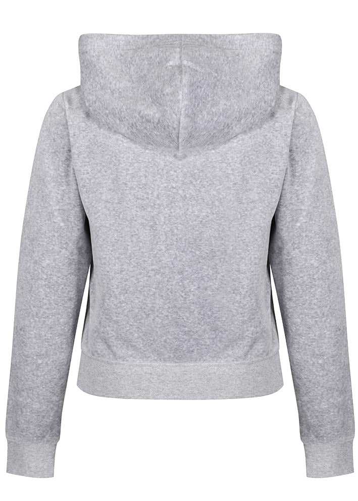 Juicy Couture Robertson Classic Velour Hoodie - Silver Marl