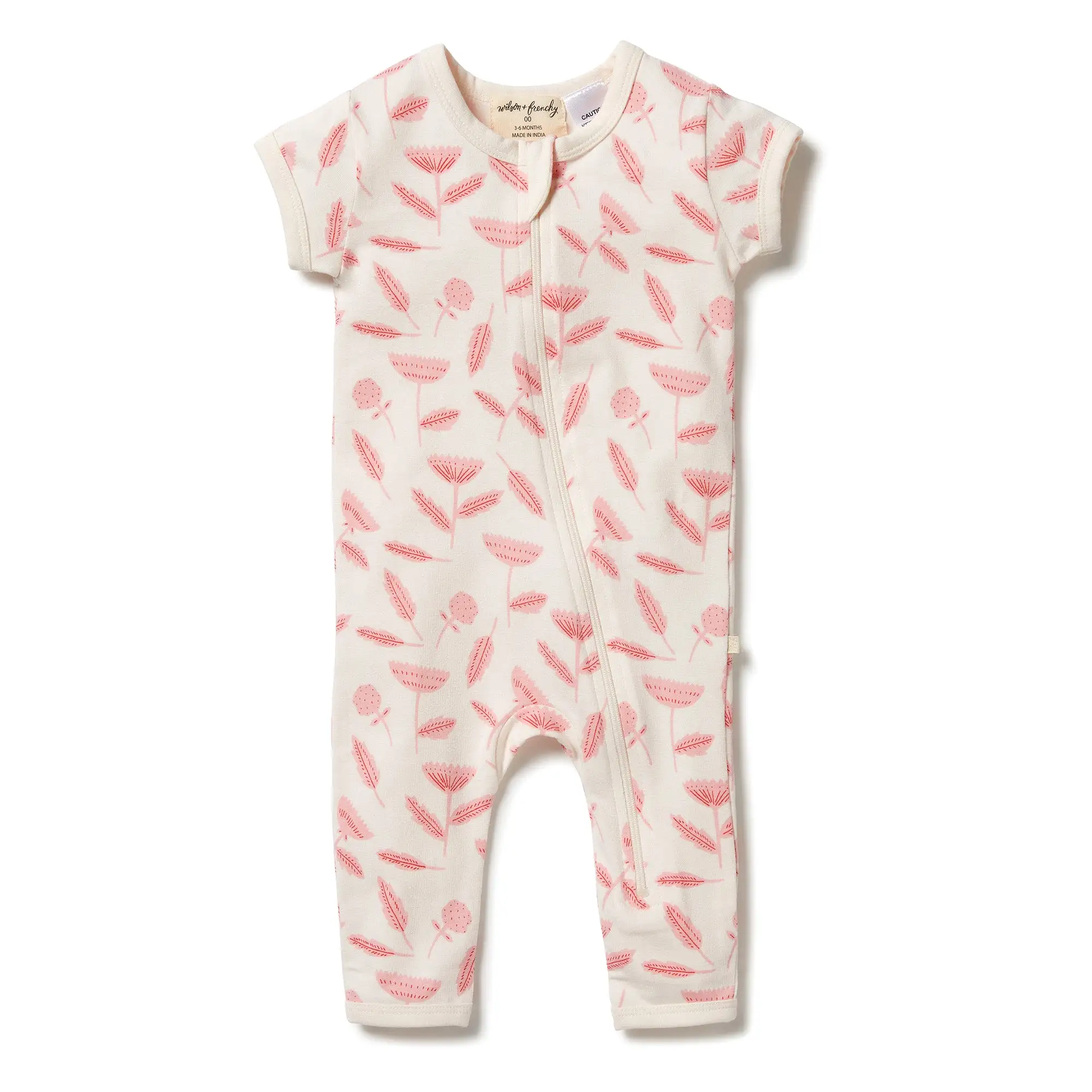 *Last Size* Wilson & Frenchy Organic Zipsuit - Billie Fleur - Newborn