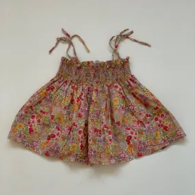 Lily Rose Liberty Print Summer Top With Smocking: 6-7 Years