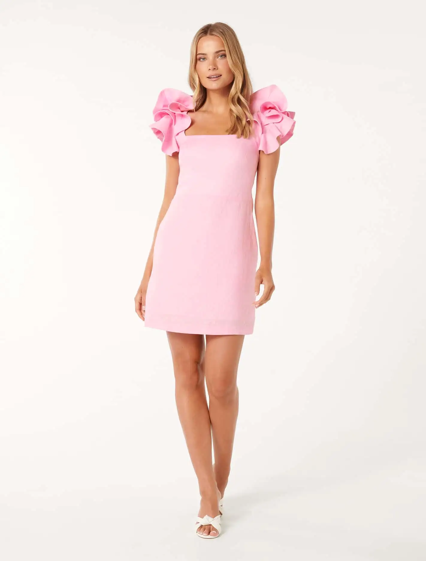 Mackenzie Ruffle Sleeve Mini Dress