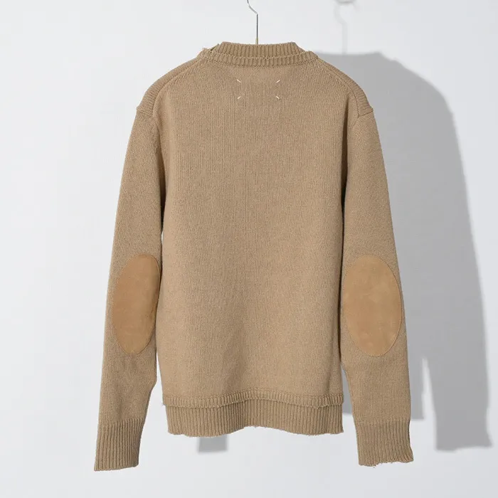 Maison Margiela  |Crew Neck Casual Style Wool Linen Long Sleeves Plain Cotton