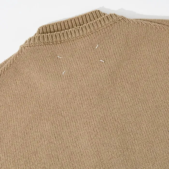 Maison Margiela  |Crew Neck Casual Style Wool Linen Long Sleeves Plain Cotton