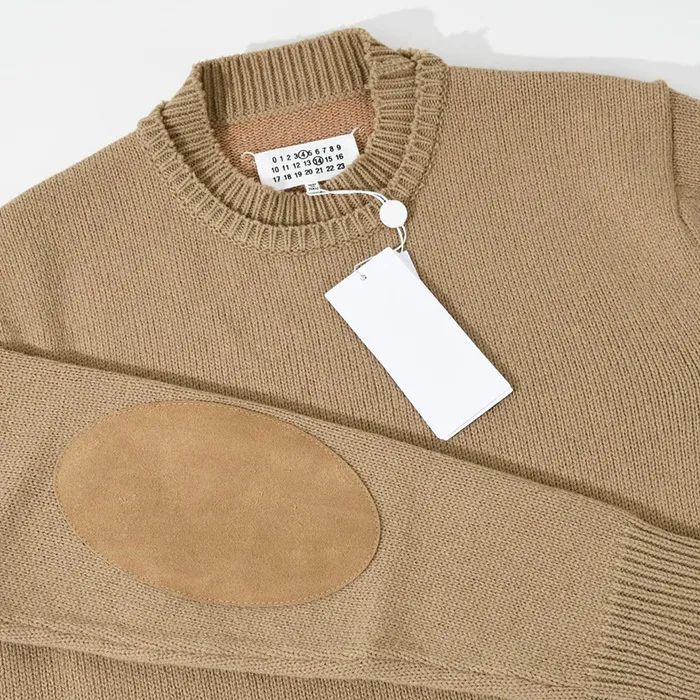 Maison Margiela  |Crew Neck Casual Style Wool Linen Long Sleeves Plain Cotton