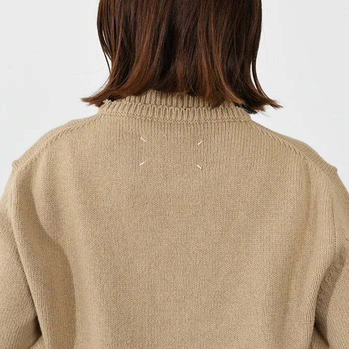 Maison Margiela  |Crew Neck Casual Style Wool Linen Long Sleeves Plain Cotton