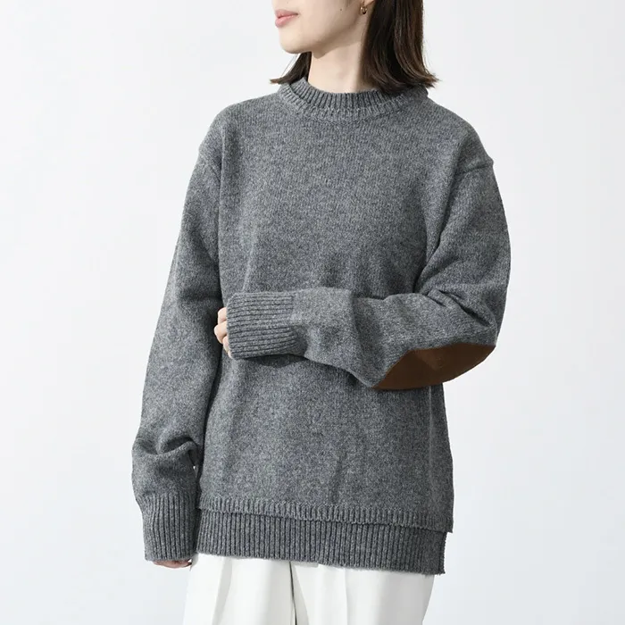 Maison Margiela  |Crew Neck Casual Style Wool Linen Long Sleeves Plain Cotton