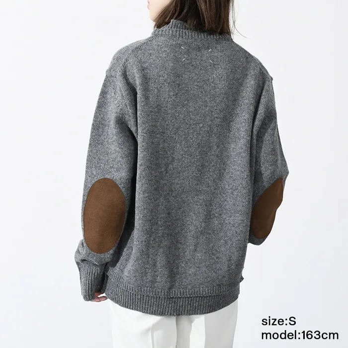 Maison Margiela  |Crew Neck Casual Style Wool Linen Long Sleeves Plain Cotton