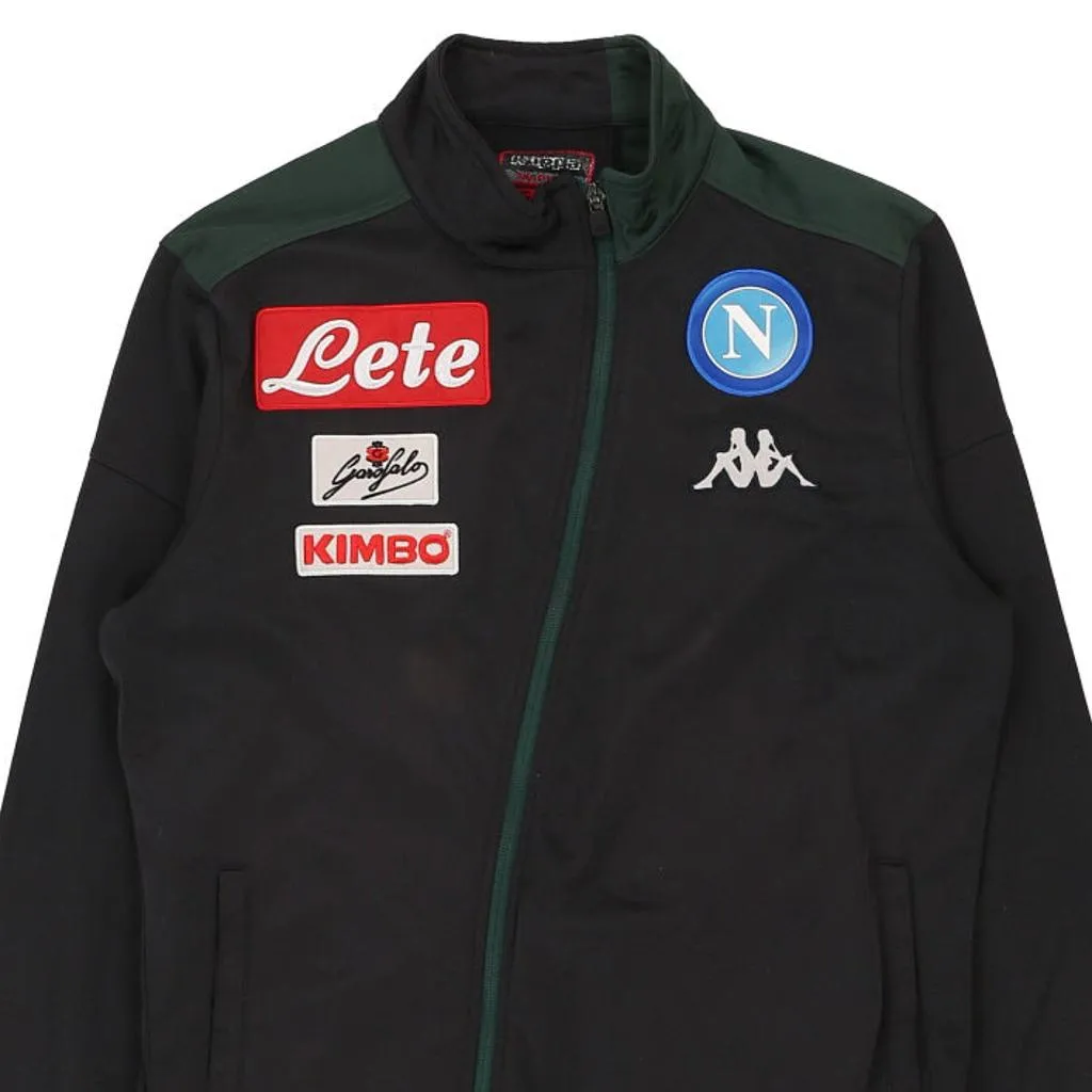 Napoli FC Kappa Football Track Jacket - Medium Black Polyester