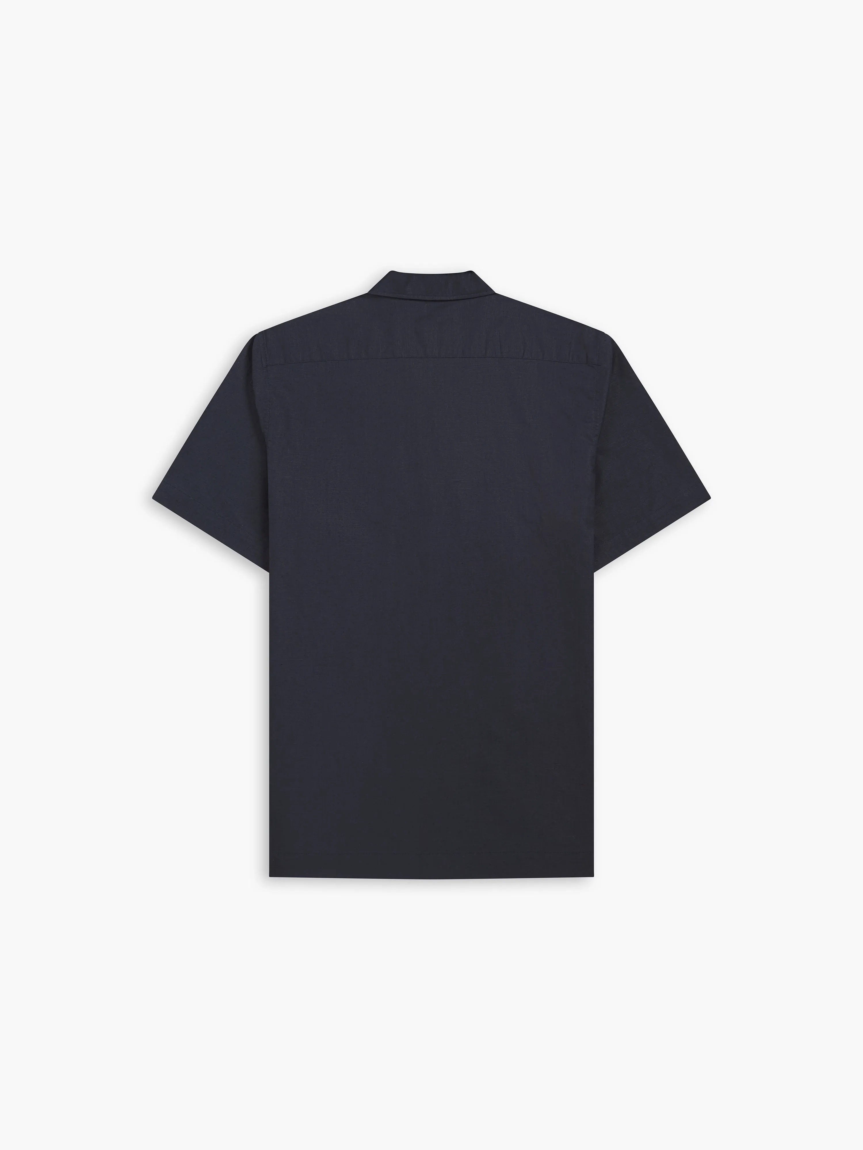 Navy Blue Linen Casual Shirt