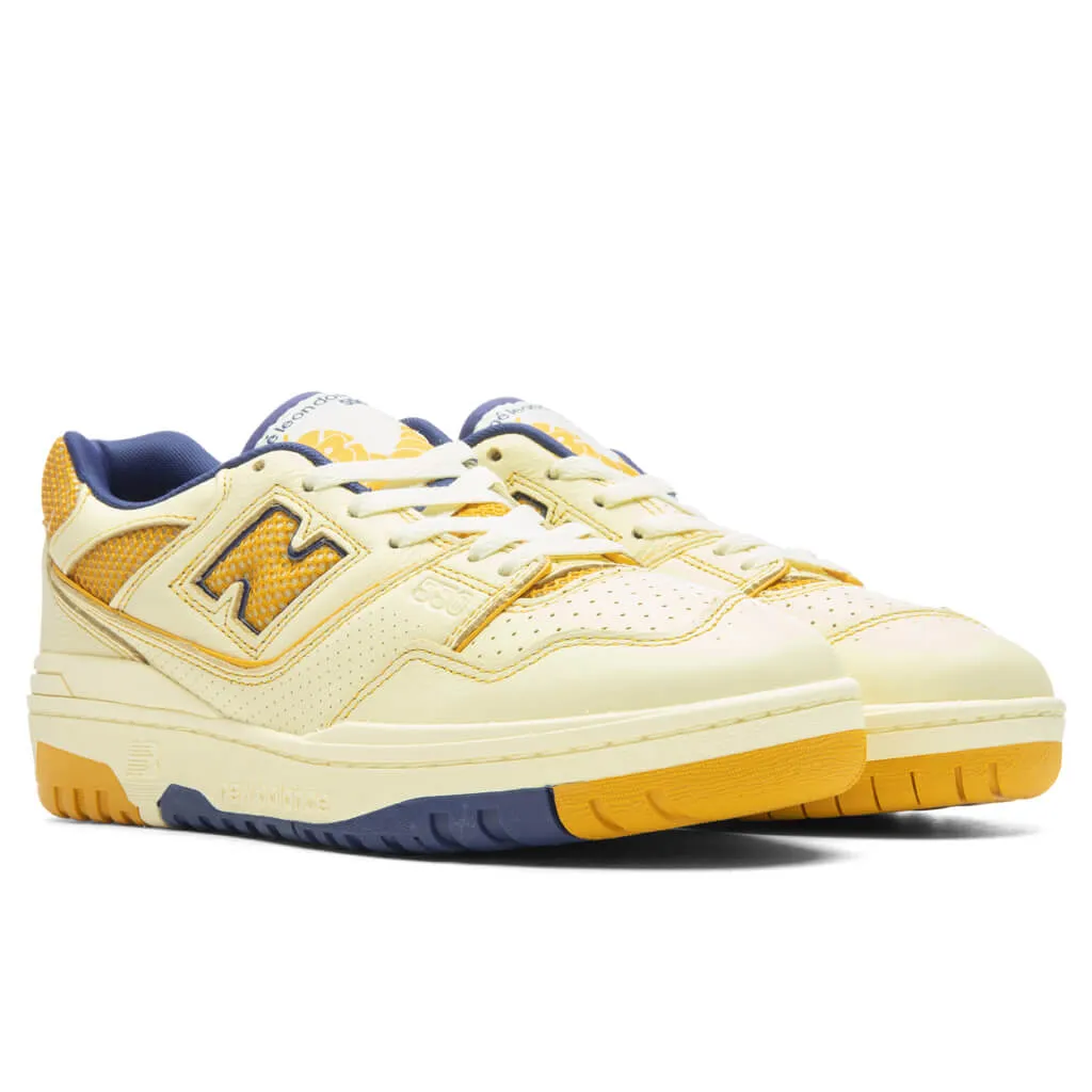 New Balance x Aime Leon Dore P550 Basketball Oxfords - White/Yellow