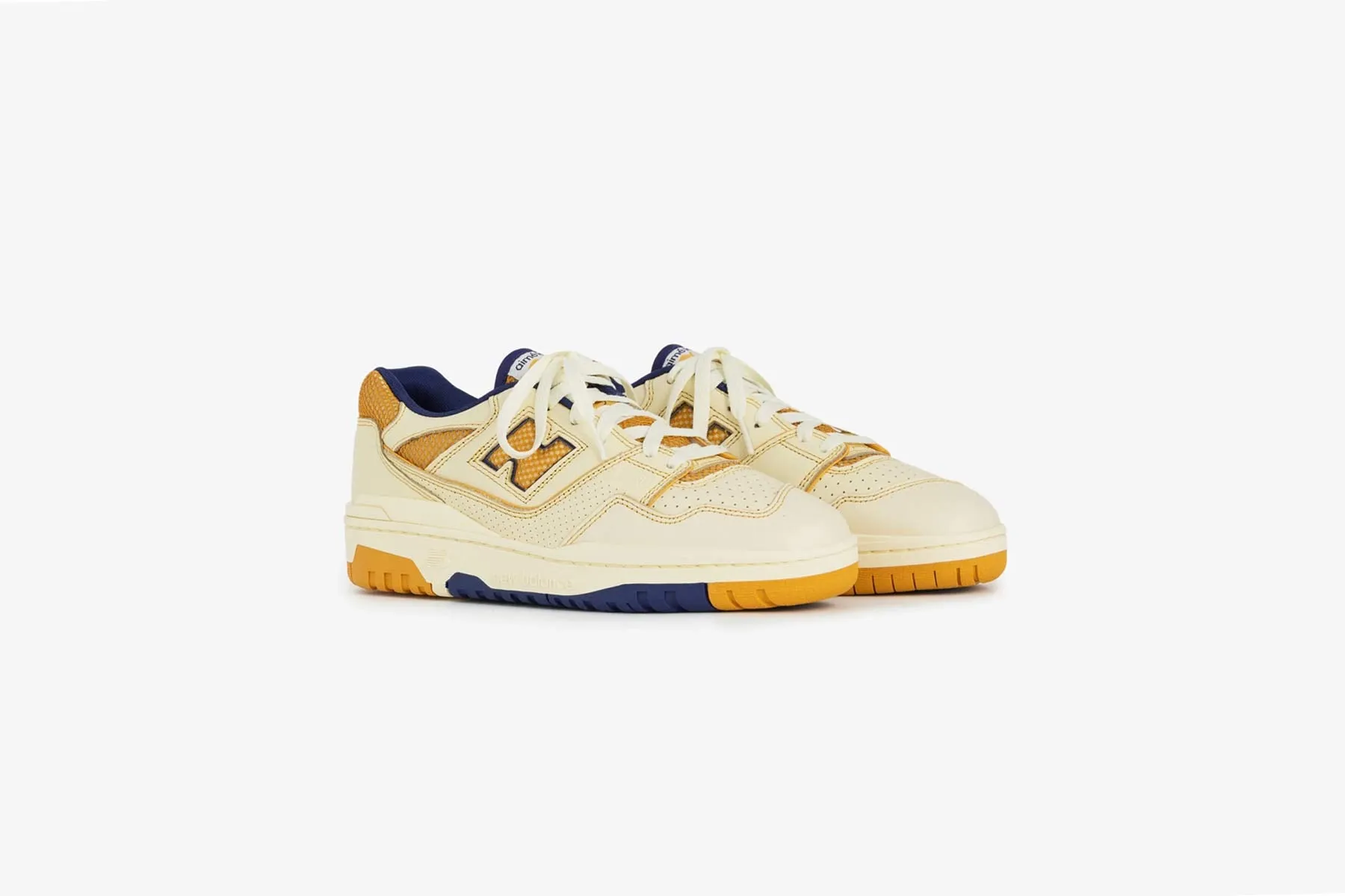 New Balance x Aime Leon Dore P550 Basketball Oxfords - White/Yellow