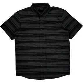 Oakley Striped Casual Shirt - Medium - Black Cotton