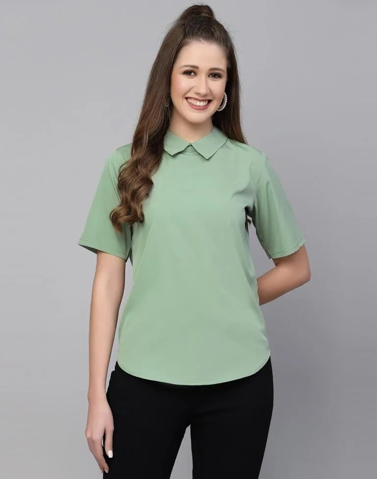 Olive Green Casual Top