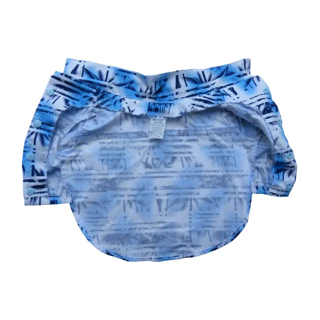 Palm Tree Print Shirts for Dog | Blue, Black