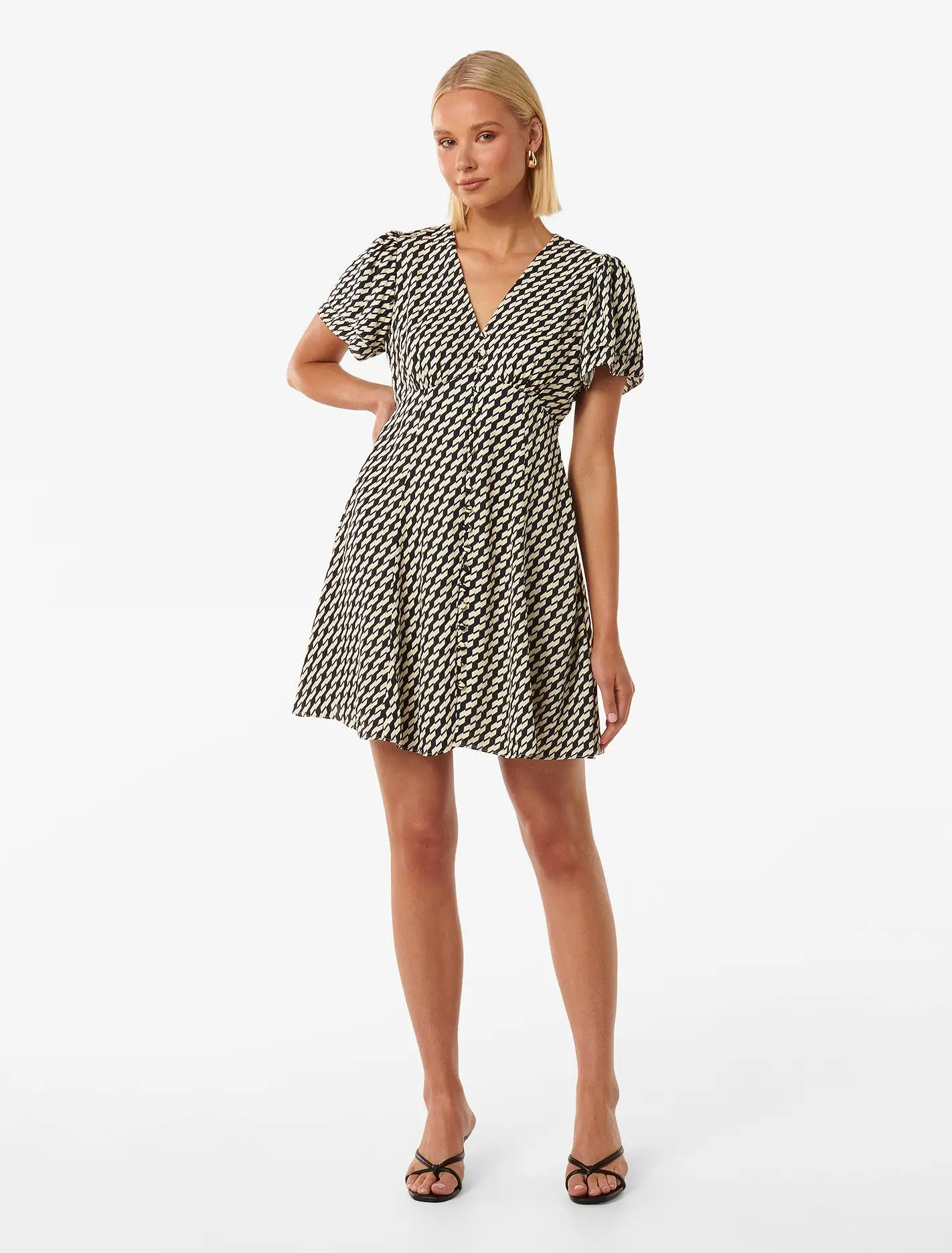 Pria Button Through Mini Dress