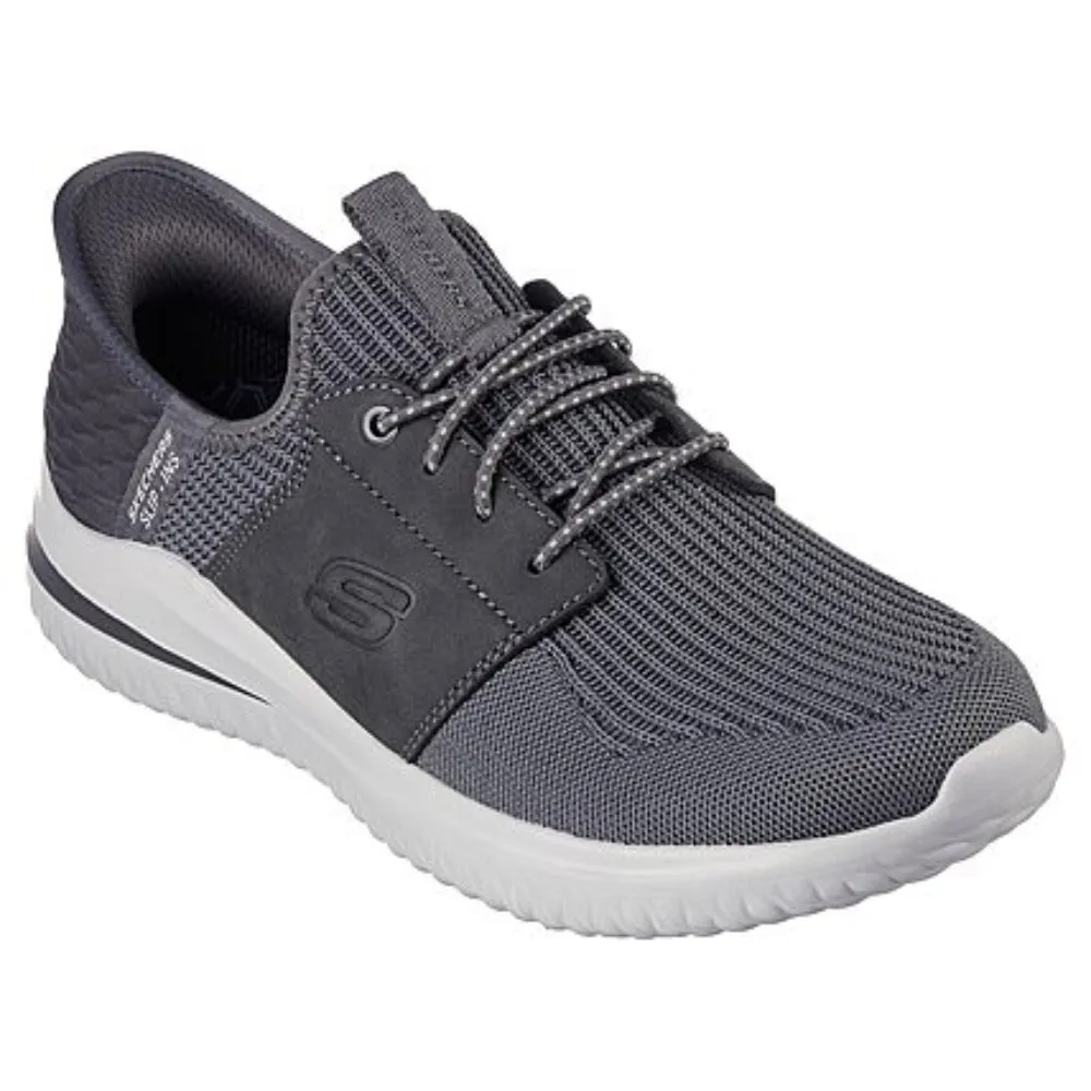 SKECHERS Men's Delson 3.0 Lavell Running Shoe (Gray)