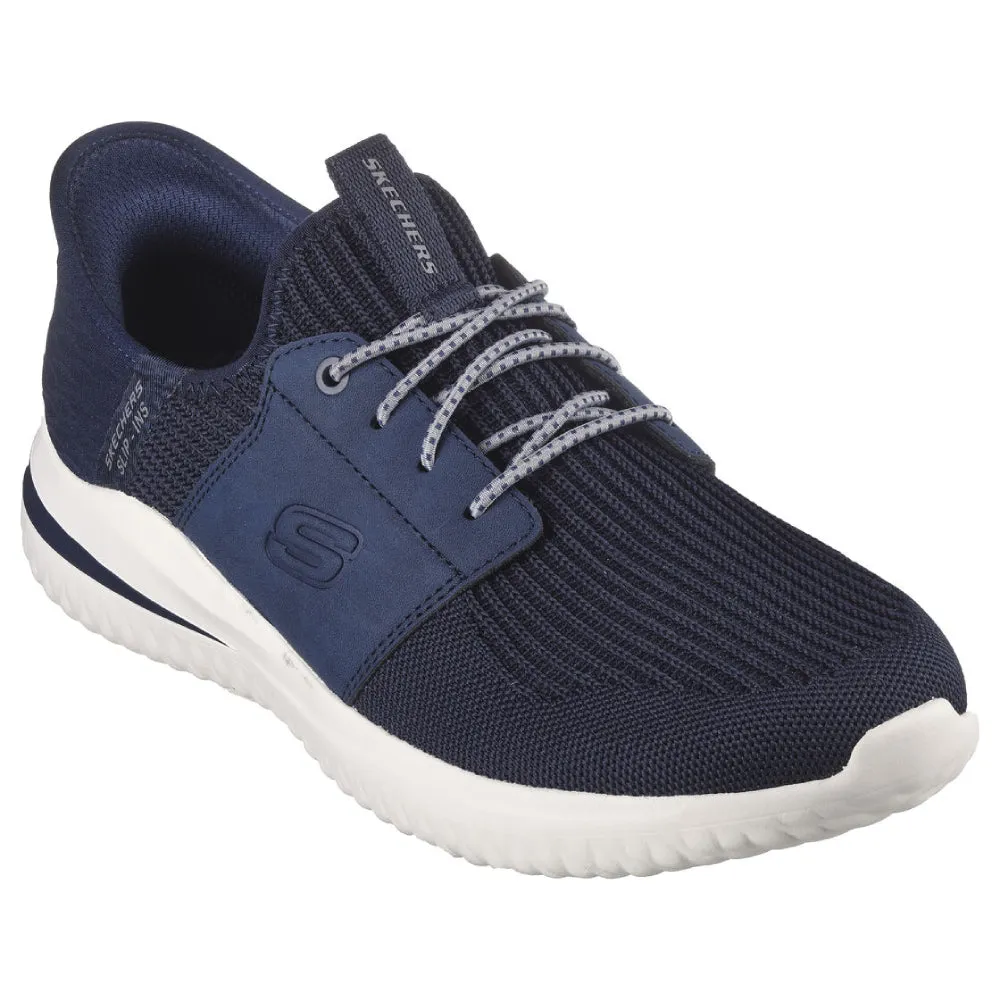 SKECHERS Men's Delson 3.0 Lavell Running Shoe (Navy)