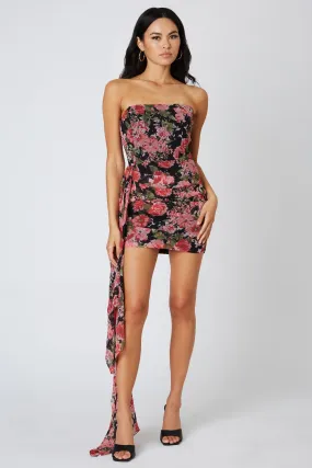 Strapless Ruched Mini Dress