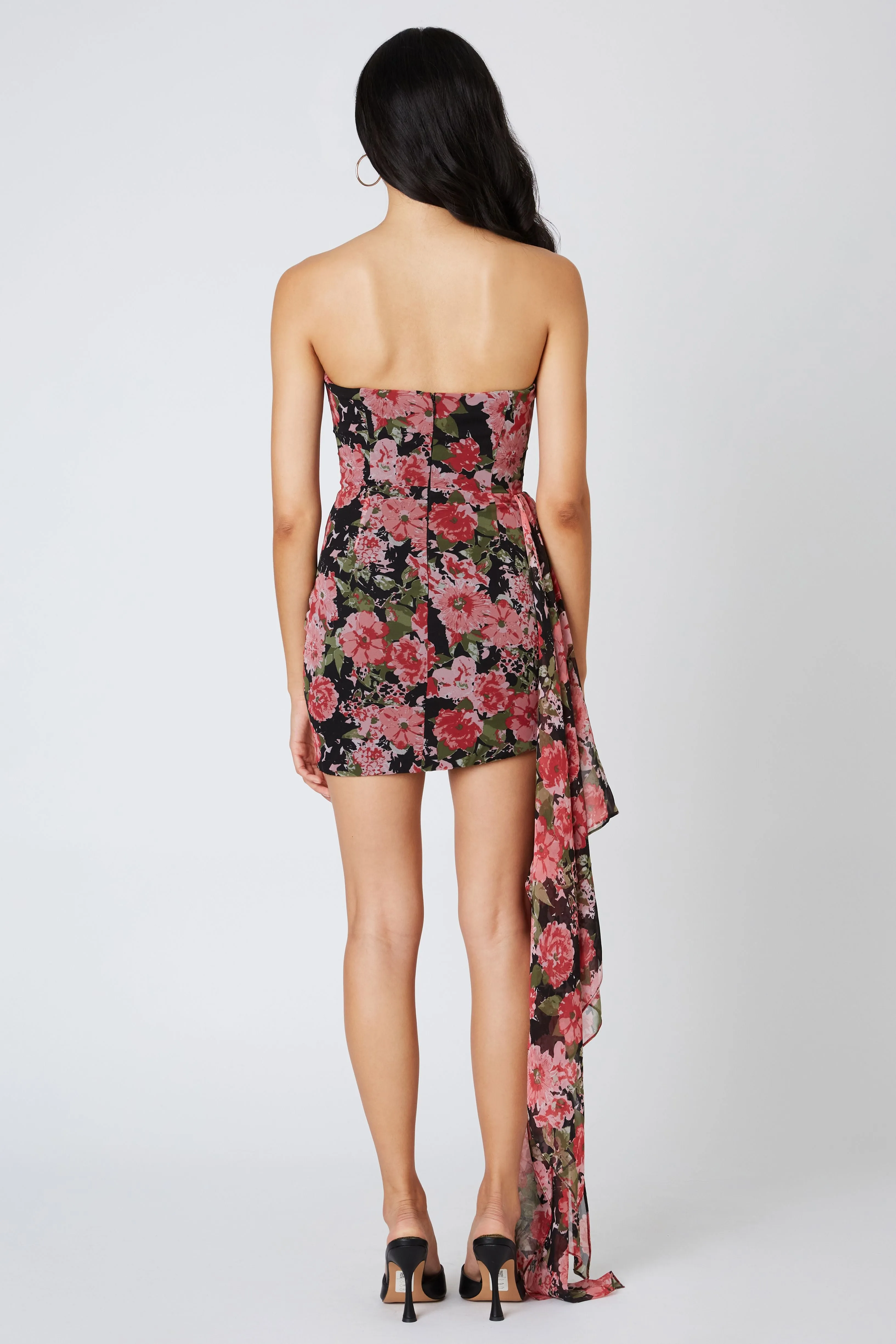 Strapless Ruched Mini Dress