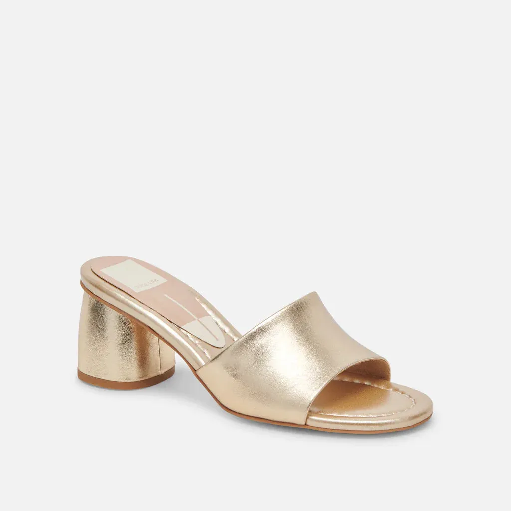 The Minny Dress Heels by Dolce Vita - Rose Gold Leather