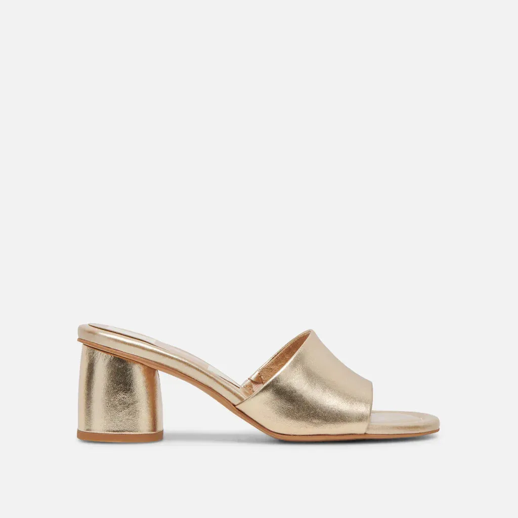 The Minny Dress Heels by Dolce Vita - Rose Gold Leather