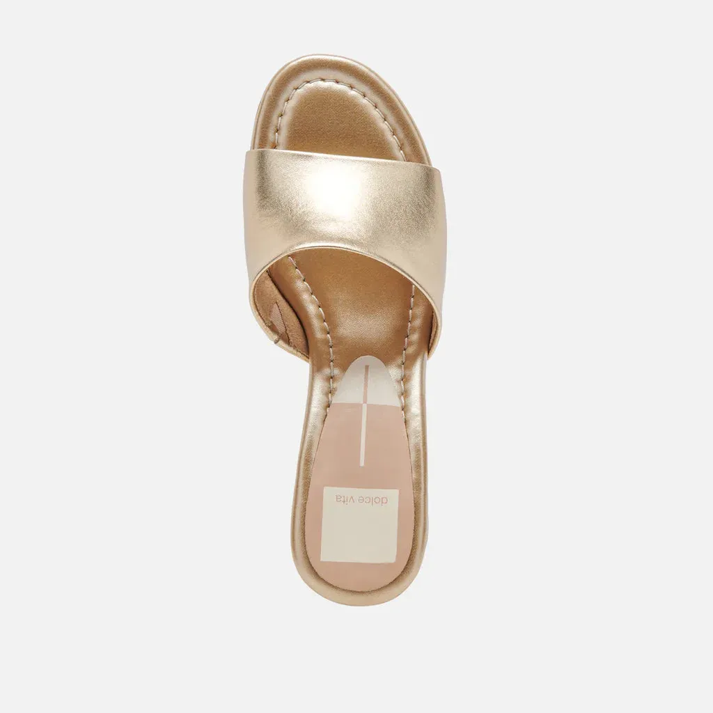 The Minny Dress Heels by Dolce Vita - Rose Gold Leather