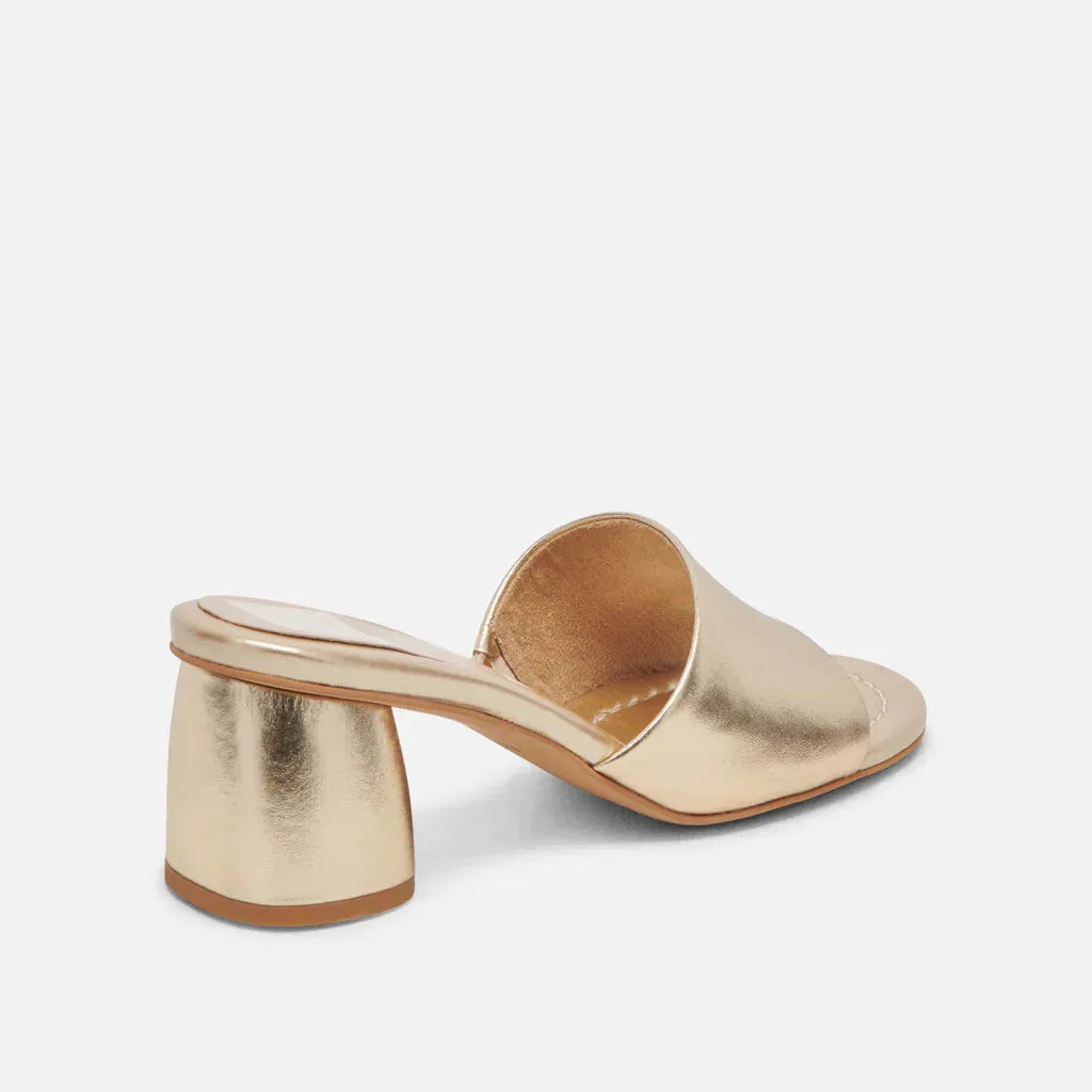 The Minny Dress Heels by Dolce Vita - Rose Gold Leather