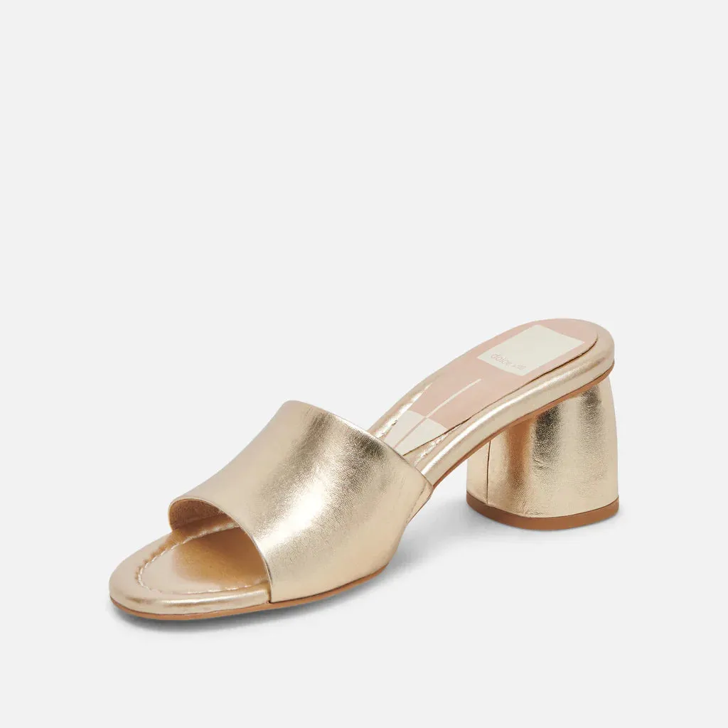 The Minny Dress Heels by Dolce Vita - Rose Gold Leather