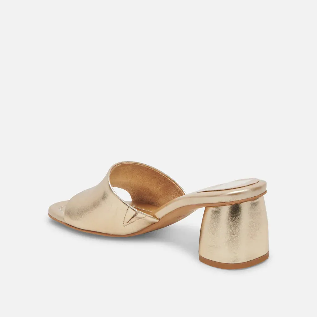 The Minny Dress Heels by Dolce Vita - Rose Gold Leather