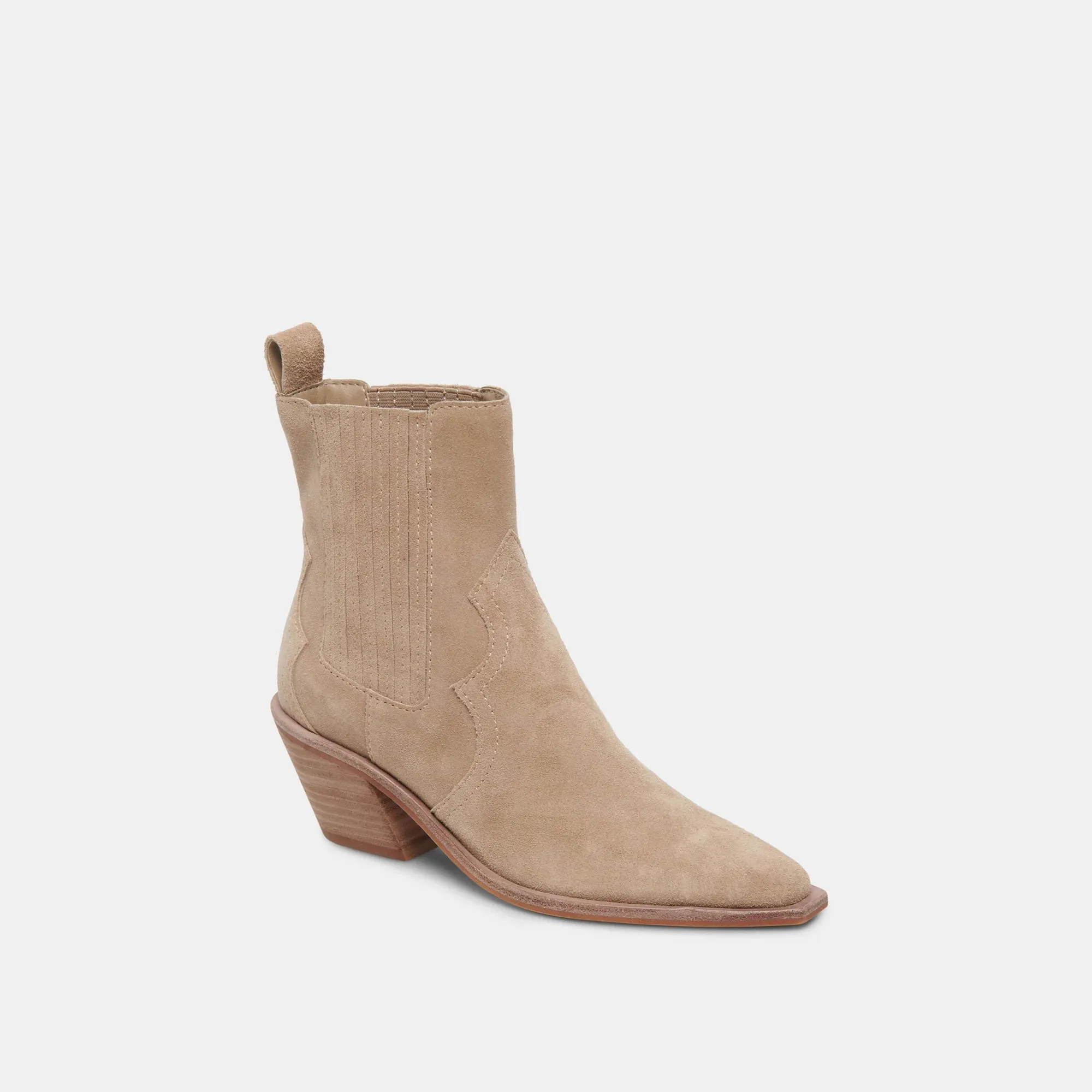 The Senna Booties by Dolce Vita - Almond Suede