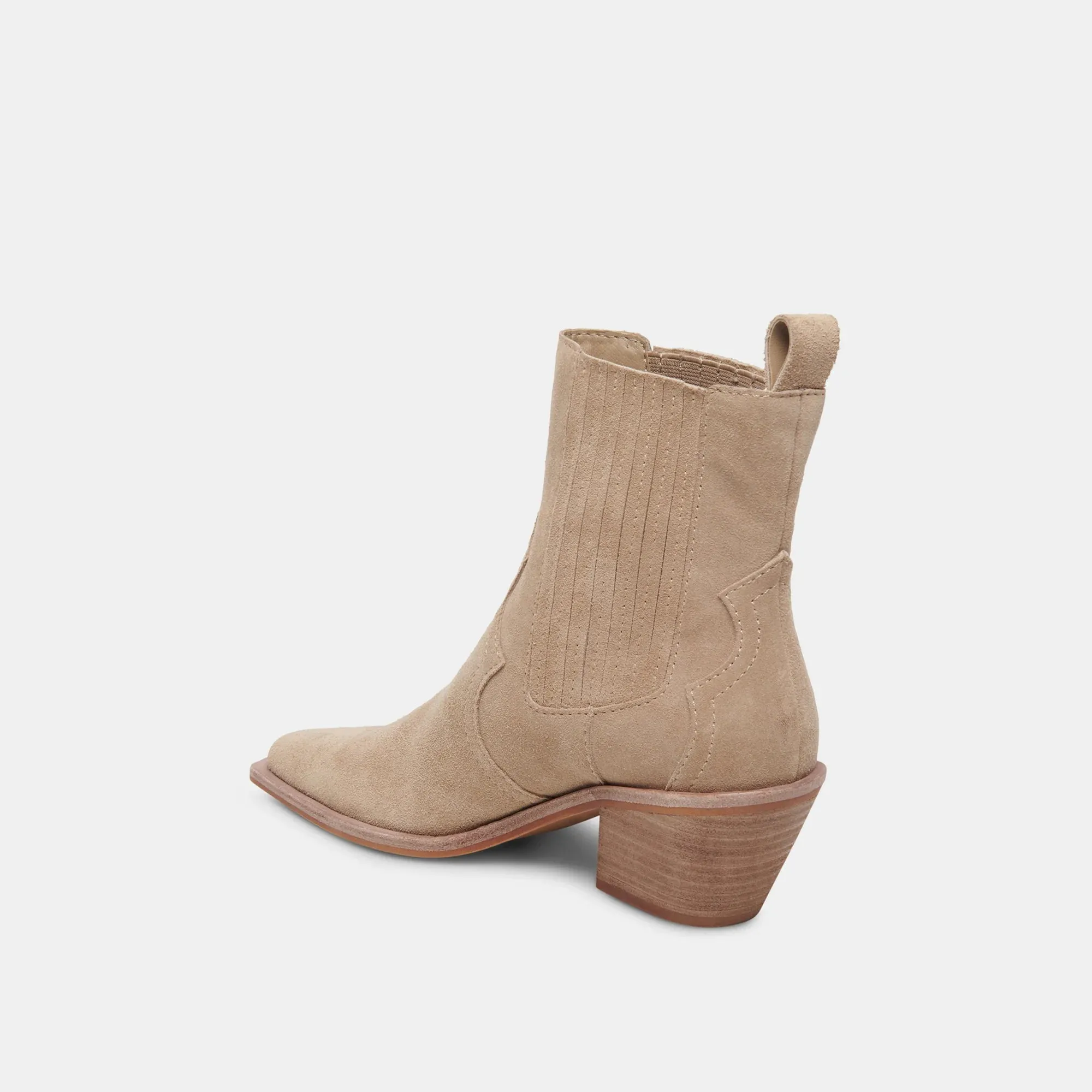 The Senna Booties by Dolce Vita - Almond Suede