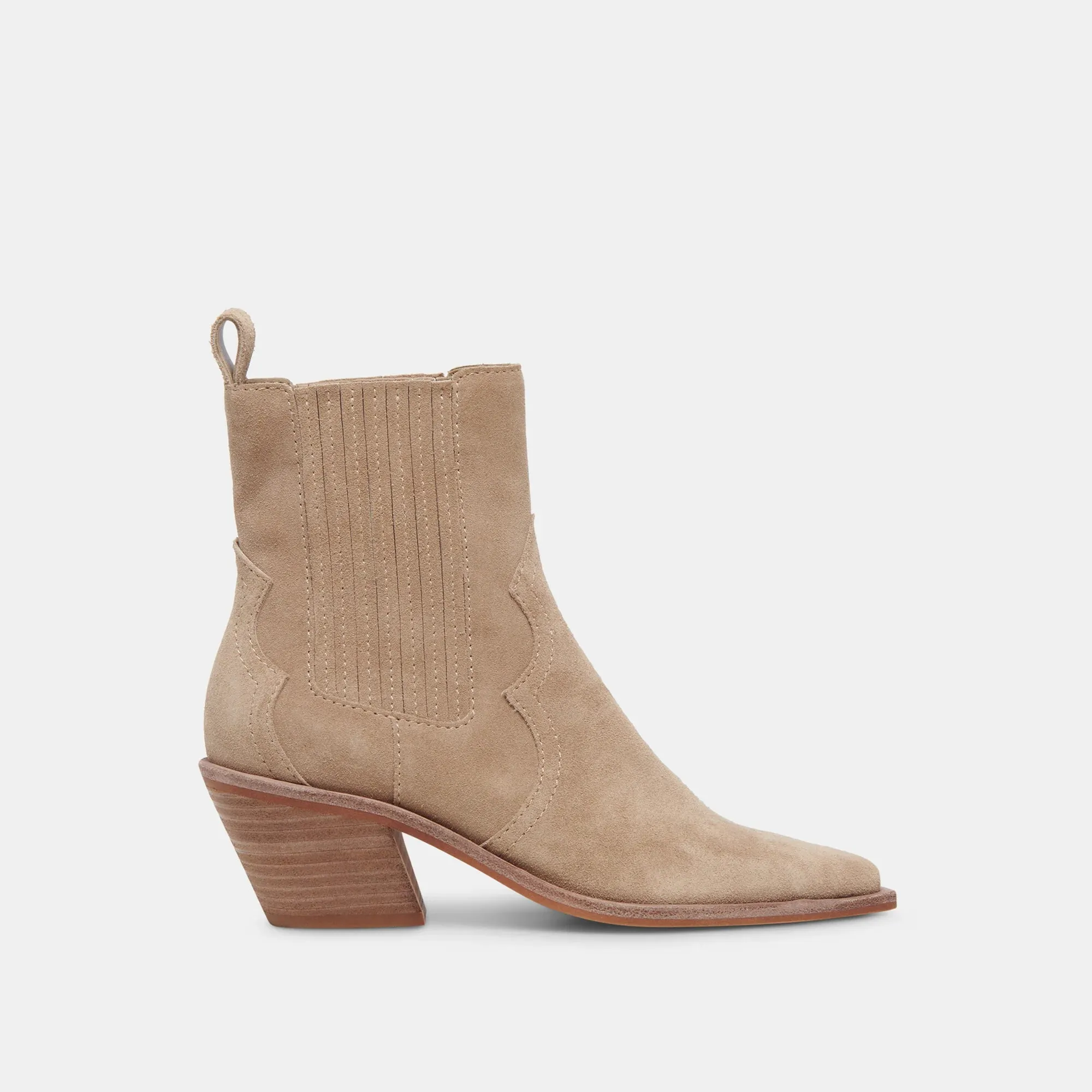 The Senna Booties by Dolce Vita - Almond Suede