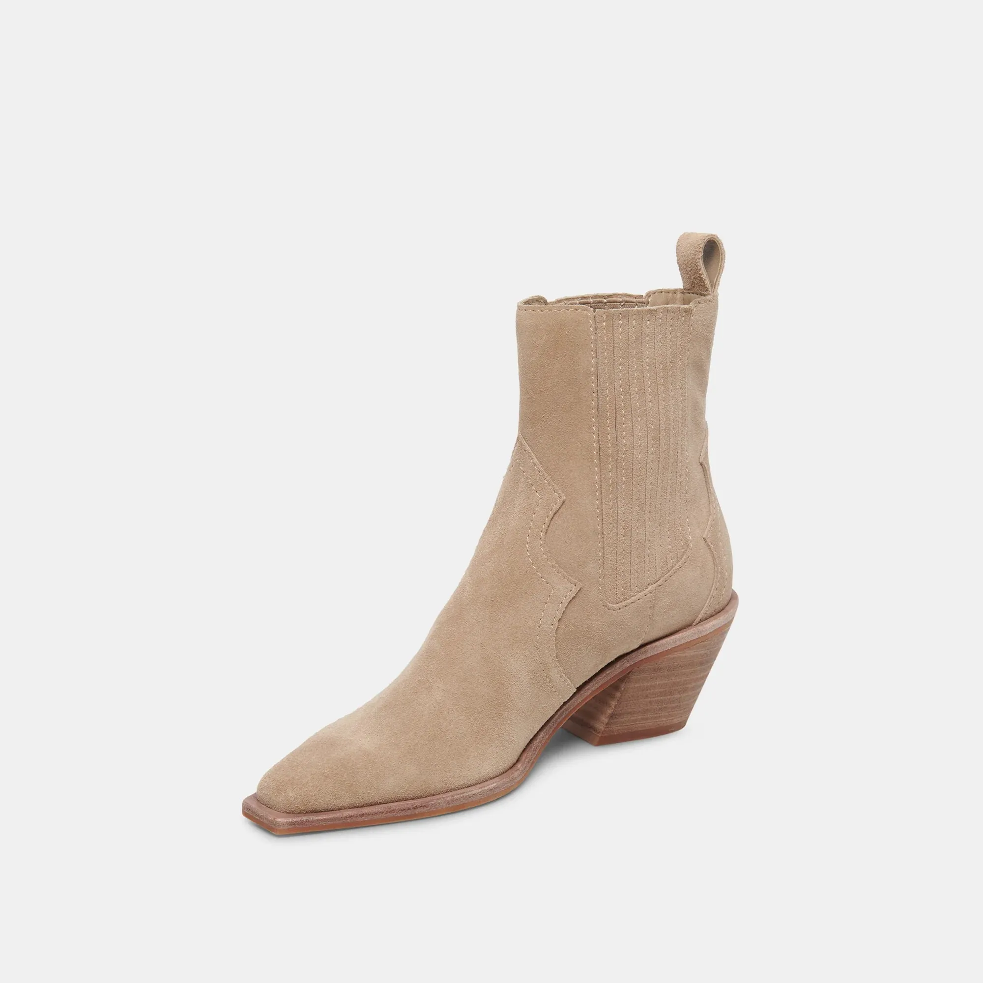 The Senna Booties by Dolce Vita - Almond Suede